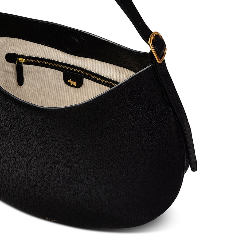 🔥NWT🔥 FANTASTIC‼️ Radley London Kensington Place Twin Gusset Leather Bag🖤BLACK🖤 - Picture 5 of 11